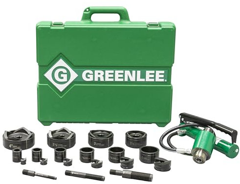 Greenlee 7310SB Ram and Hand Pump Hydraulic Driver Kit with 10 Slug Buster Punches