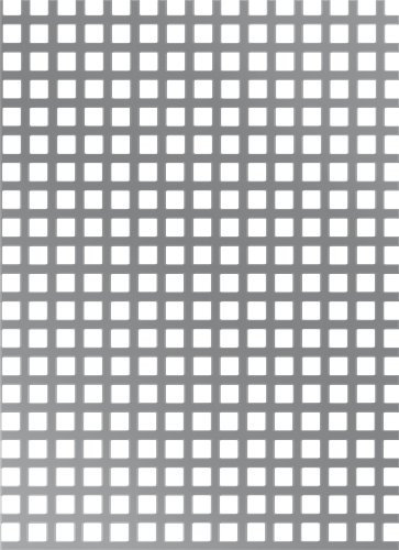 Alberts 468187 Lochblech | quadratische Lochung | Aluminium, silberfarbig eloxiert | 500 x 1000 x 0,8 mm