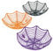 Fun Express Plastic Spider Web Spiderweb Halloween Candy Bowls - 3 Piece Set