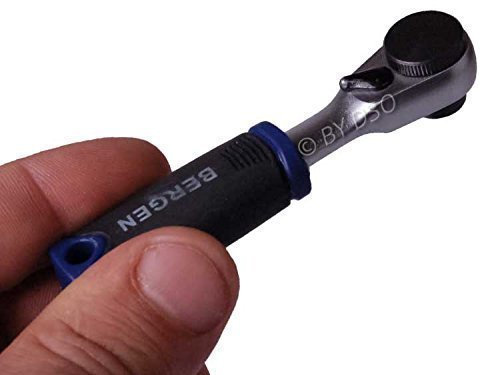 BERGEN 1 / 4 Zoll, 6-Kant Mini Umschaltknarre für Bit Torx INNENSECHSKANT VIELZAHN BER4077