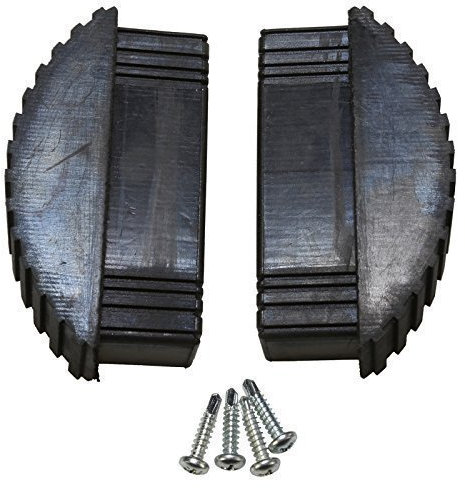 4YourHome 2 x Universal Rubber Ladder Feet Box Section Extension & Step Ladders + Screws