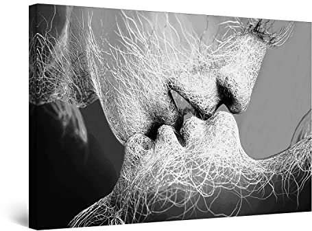 Startonight Impression Sur Toile Adam Et Eve, Art Encadré Imprimée Tableau Motif Moderne Décoration Tendu Sur Chassis Prêt à Accrocher Grande 80 x 120 cm Idée Cadeau Élégante et Originale