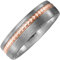 JOBO Partner Ring Titan matt mit 750 Rotgold Partnerring Größe 64
