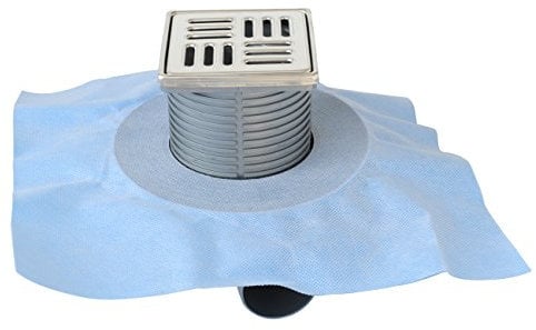 First Plast CHPPT10IN Chiusino in Polipropilene con Griglia Completo di Guaina, Argento (Inox), 100x100 mm