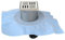 First Plast CHPPT10IN Chiusino in Polipropilene con Griglia Completo di Guaina, Argento (Inox), 100x100 mm