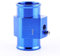 Qiilu Universal Adaptador del Sensor de temperatura de la manguera del tubo de la temperatura del agua del coche del metal Azul(38mm)