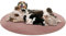 Houseables Welpenunterlage, waschbar, 121,9 x 121,9 cm, groß, braun, rund, wasserdicht, Uriniermatten, Tierbett, Haustier-Trainingsbedarf, Kiste, Laufstalleinlage, schmutzabweisende Inkontinenzlösung