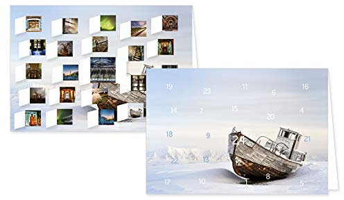 RASW079 - Die Schönheit der Melancholie Adventskalender-Doppelkarte - 12,5 x 18,5 cm mit hochwertigem Kuvert