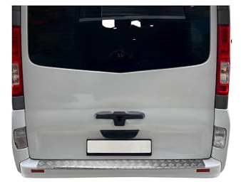 OMAC Protection de Pare-Chocs Arrière pour Renault Trafic II 2001-2014 – Aluminium – Seuil de Coffre sur Mesure – Protection Seuil de Chargement