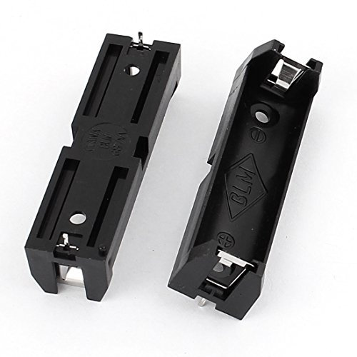 Aexit Plastic 2 Terminals 1 x 1.5V AA Battery Holder Box Case 2Pcs Black (d92928e6a676707c1b9c46a6b3a19e2c)