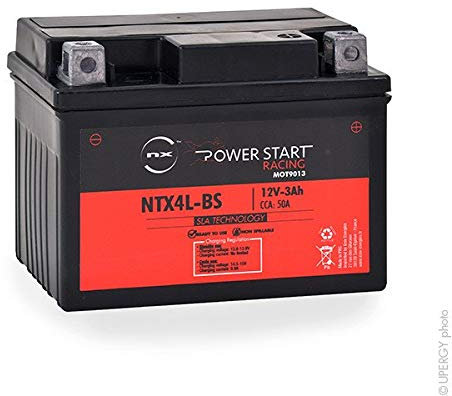 NXBaterías moto, scootersPlomo sellado AGM preactivado12V3AhCompatible con: 12N4-3B ; BTX4L-BS ; BTX4LBS ; ETX4L-BS ; ETX4LBS ; GT4L-BS ; GT4LBS ; GTX4L-BS ; GTX4LBS ; YT4L-BS ; YT4LBS ; YTX4L-BS ; FT