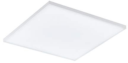 EGLO Deckenleuchte Turcona, LED Panel aus Metall und Kunststoff, rahmenlose Deckenlampe in weiß, Deckenbeleuchtung wamweiß, Flurlampe Decke 45 x 45 cm