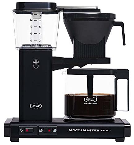 Moccamaster KBG Select, Filter Coffee Machine, Matt Black, UK Plug 1.25L
