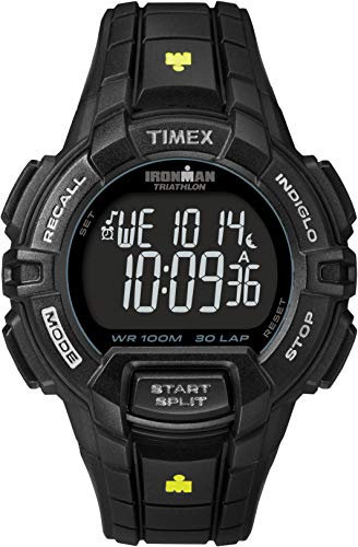 Timex Ironman Classic 44 mm Digitaluhr für Herren, schwarzes Kunstharz-Armband, TW5M15900