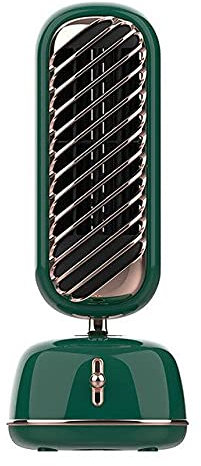 Ventilador de torre de humidificación vertical retro de flujo cruzado, hoja de tres velocidades, ajuste fuerte, viento, bajo ruido, ventilador de escritorio para oficina, hogar (oliva)