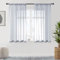 CUTEWIND Gardinen mit Stangendurchzug Voile Gardinen aus Polyester Halbtransparent Vorhänge für Wohnzimmer Schlafzimmer Kinderzimmer Grau 2er Set 140x145(BxH)