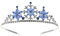 Minkissy Weihnachten Schneeflocke Krone Vintage Barocke Königin Kronen Schneeflocken Blaue Kristall Tiaras Strass Hochzeit Kronen Gothic Quinceanera Stirnband Haarschmuck Für Mädchen