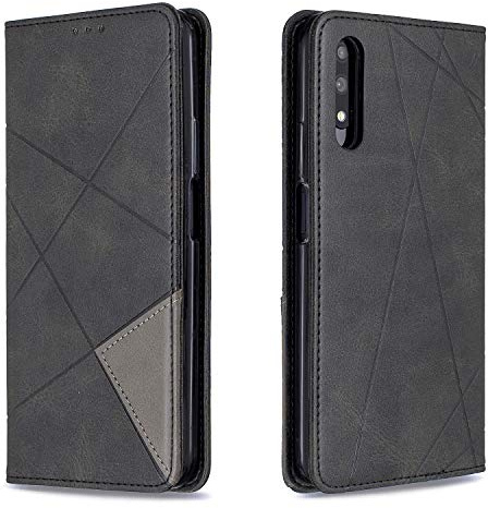 Posanter Kompatibel mit Huawei Honor 9X/ 9X Pro Hülle, Leder Brieftasche Flip Handytasche Schutzhülle Klapphülle, 360 Grad TPU Stoßfest Leder Hülle mit [Magnetisch, Kartenfach, Standfunktion](Schwarz)