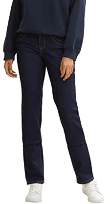 TOM TAILOR Damen 1008146 Alexa Straight Jeans, 10138 - Rinsed Blue Denim, 32W / 32L EU