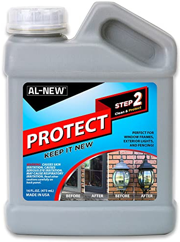 AL-NEW Step 2 Protect | Restoration Solution for Outdoor Patio Furniture, Garage Doors, Window Frames, Exterior Lights & Fencing (16 Ounce)