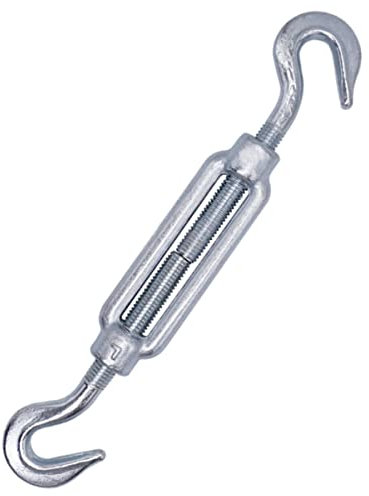 (confezione da 1 pz) tenditore per filo M12, tenditori regolabili con gancio e gancio, tensione del cavo della corda (1 pezzo, M12)