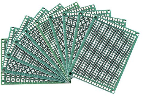 10 Pezzi 5x7 Cm Double Side PCB Board Prototype Kit Scheda a Circuito Stampato Universale per Saldatura Fai-da-te