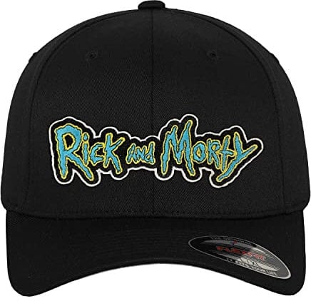 Rick and Morty Offizielles Lizenzprodukt Flexfit Cap (Schwarz), Groß/X-Large