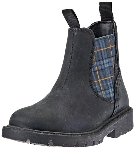 Geox J Shaylax Boy, Caviglia Barca, Black Dk Yellow, 37 EU