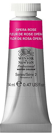 Winsor & Newton Professional Watercolour Paint, High Brightness, Light Resistant, Archival Quality, 14 ml Tube, Opera Pink ROW