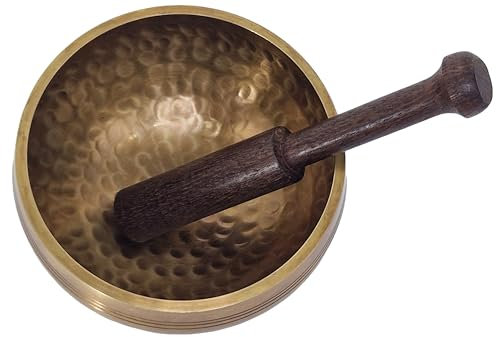 Bol chantant népalais de méditation avec coussin et bâton 8,5 cm