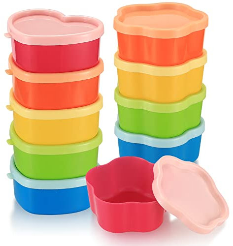 pzihao 10 Stk Kleine Gefrierdosen, Vorratsdosen, Frischhaltedosen, Gefrierboxen Behälter mit Deckel Set, Einfrieren Aufbewahrungbox zum Aufbewahrung von Lebensmitteln Stackables für Snack Obst