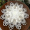 HpLive 50cm Blumenmuster Spitze Tischdecke, Runde Tischdecke Spitze Blumen Tischdecke Staubdicht Geburtstag Party Hochzeit Tischdecke Weiß