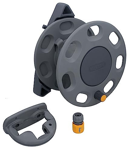 Hozelock Wall Mounted Compact Reel 30m Garden Hose Pipe Watering Cleaning