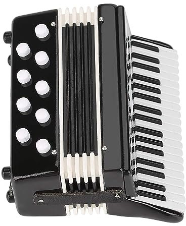 JTBDWOSK Miniatur Akkordeon Modell Display Mini Musik Ornamente Handwerk Home Dekoration Mini Musikinstrument Akkordeon Ornamente Musikgeschenk,Schwarz
