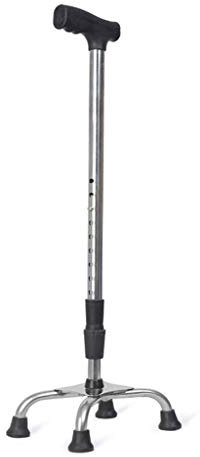 FLOWFX Gehstock Vierbeiniger Gehstock, Anti-Rutsch-Gehhilfe für medizinische ältere Menschen, leichte, multifunktionale, verstellbare Gehhilfe aus Aluminiumlegierung Lofty Ambition
