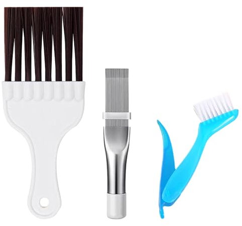 3 Pieces Air Conditioner Cleaning Brush, Air Conditioner Fin Comb, Stainless Steel Fin Brush, Cleaning Brush, Cleaning And Dust Removal Tool To Easily Remove Dust And Dirt.