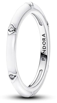 PANDORA Sterling silver Enamel Cubic Zirconia White 193089C01-44