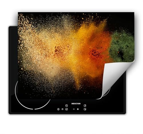 SMTDeco herdabdeckplatte Induktionsmatte herdabdeckung ceranfeld abdeckplatten für ceranfelder induktionskochfeld schutzmatte 80x52 cm Staub schwarz
