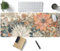 Japanese Minimalist Floral Desk Mat Aesthetic Flowers XL Large Extended Gaming Mouse Pad with Stitched Edges, Big Laptop Computer Keyboard and Mouse Mat for Girl Women Office Decor 31.5x11.8 in