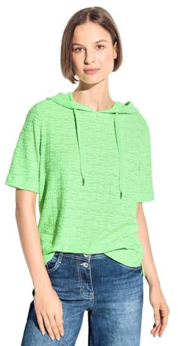 CECIL Damen B321295 T-Shirt mit Kapuze, Matcha Lime, M