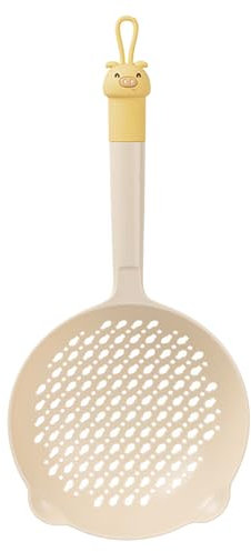 Colador De Cucharón De Cocina, Cuchara Ranurada Grande, Espumaderas De Cocina Antiadherentes, Colador De Pasta, Cuchara Para Freír Para Cocina Y Colador(Amarillo)