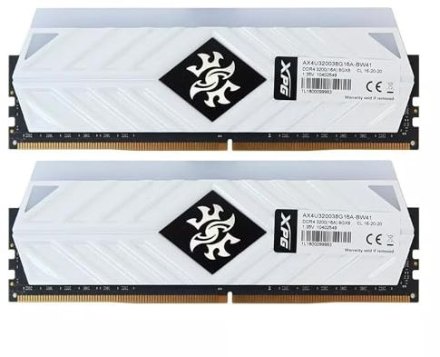 XPG SPECTRIX D41 16GB (2x8GB) DDR4 3200MHz RGB Desktop RAM (AX4U320038G16A-BW41)