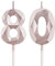 Geburtstagskerzen Zahlen 80，3D Roségold Kerzen Geburtstag für Kuchen geburtstagsdeko, Geburtstag Kerzen Zahlen, Geburtstagskerzen Kinder für Partys, Hochzeiten, Firmenfeiern, Jubiläen