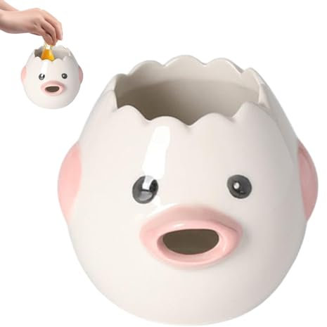 Egg Yolk Separator - Cartoon Egg White Separator - Cute Egg White & Yolk Separator Tool, Vomiting Chicken Design Kitchen Gadget Baking Assistant Tool for Eggs