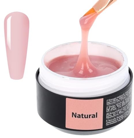 SINCERO SALON Gel Construction Ongle UV Solid - Natural - Résistant 4in1 Builder Gel pour Renforcement Protéger Extension et Décoration - Nail Art Ongles - Longue Durée - Gel Ongle UV LED - 15ml