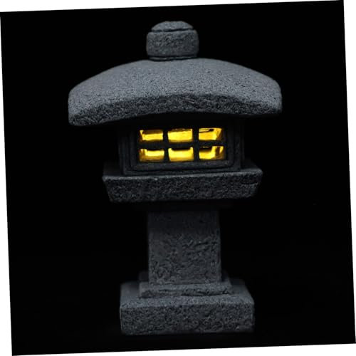 CIMAXIC Japanische Gartenpagode Steinornament Miniatur Pavillon Landschaftsdekoration Outdoor Bonsai Schmuck