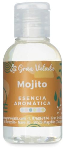 Esencia Aromática de Mojito | Fragancia Refrescante de Lima y Hierbabuena para Velas, Ambientadores, Cosméticos | Concentrada y de Gran Rendimiento | 250 ml
