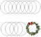 YMTWSRY 12 Stück Metallring 20 cm, Traumfänger Ringe Silber Metallringe zum Basteln Drahtringe Kranz Metall Dekoring zum Hängen Rahmen Deko Ringe für DIY Floral Hoop Floristik Wandbehang Handwerk