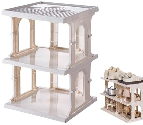 Stackable Shoe Rack, Bedroom Shoe Storage, Simple Shoe Organizer, Shoe Display Rack, Modern Shoe Organizer, Portable Foldable Shoe Organizer Storage for Bedroom