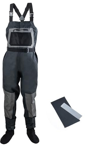 Goture 100% wasserdichte Wathose Herren wasserdichte zum Angeln für Männer und Frauen, Ultra-atmungsaktive, leichte 3-lagige Wathose mit Stockingfoot-Fuß für die Jagd